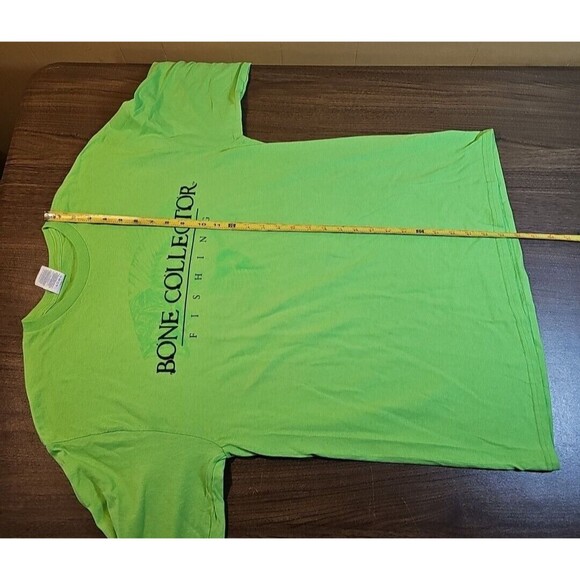Bone Collector Shirt Men's Fish Logo Green Long Sleeve T-shirt Size Large Clean! - Picture 4 of 5